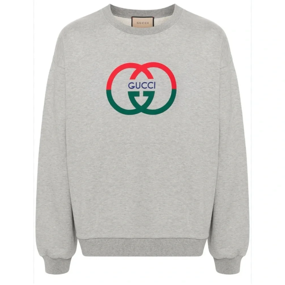 Gucci, interlocking G cotton, crewneck sweatshirt size large made Italy